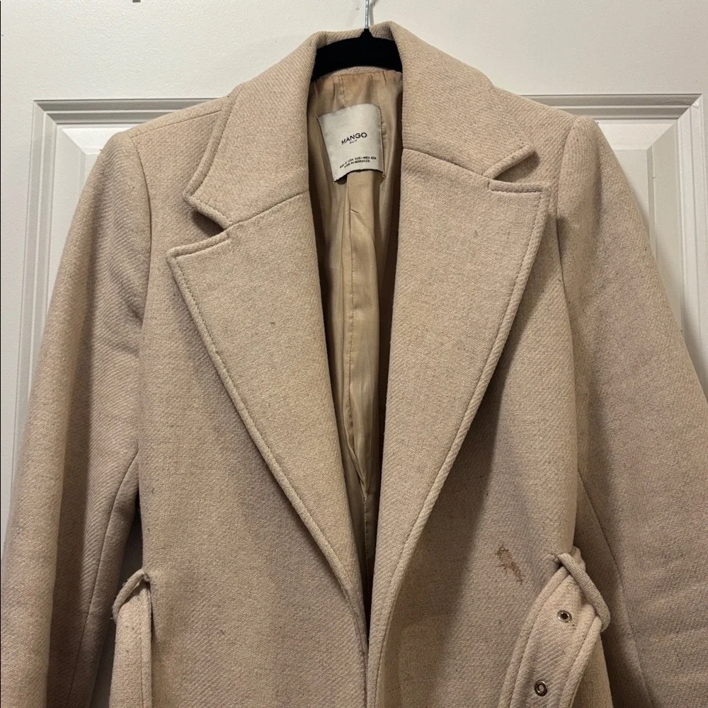 Mango Wool-Blend Cream Coat - Picture 5 of 12